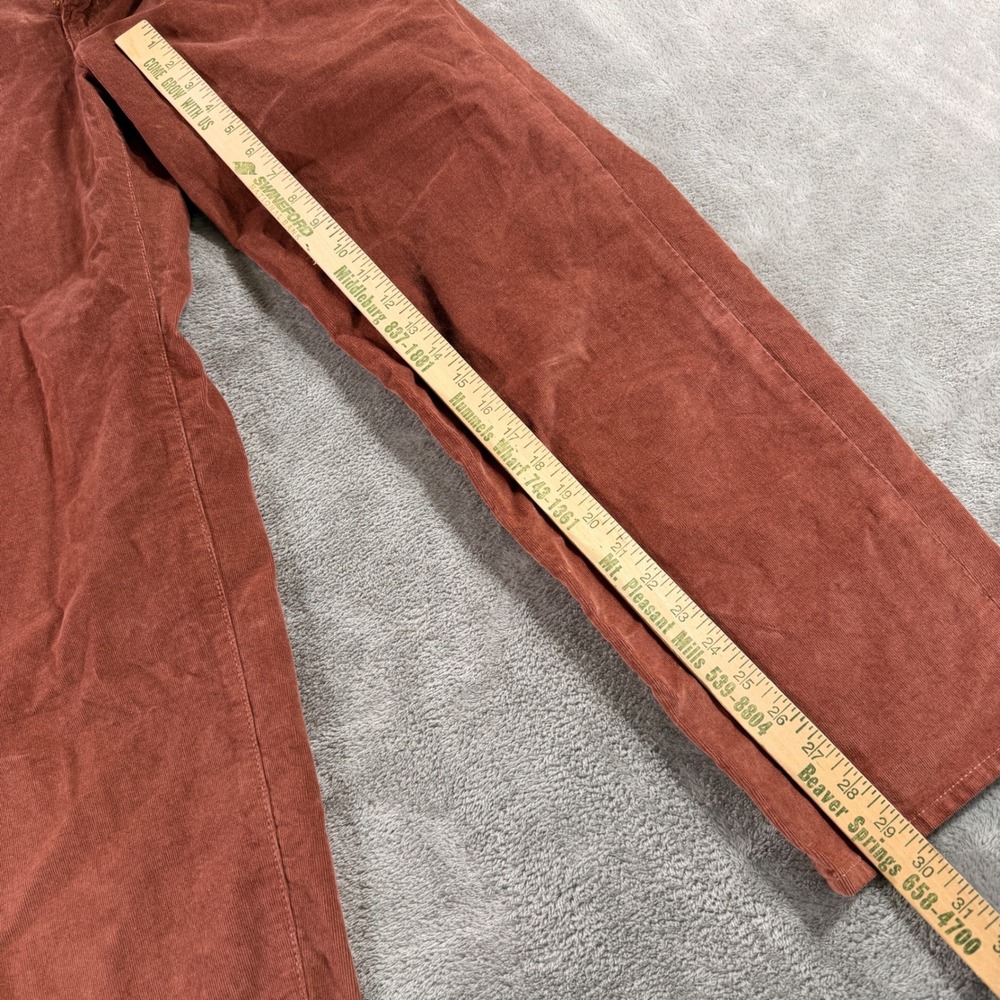 Old Navy OG Loose Pants Womens 8 Rust Brown High Rise Corduroy Saddle 804447-00 - Picture 6 of 11